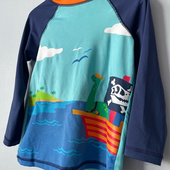 Cat & Jack Pirate Themed Rash Guard Size 4T - Picture 4 of 9